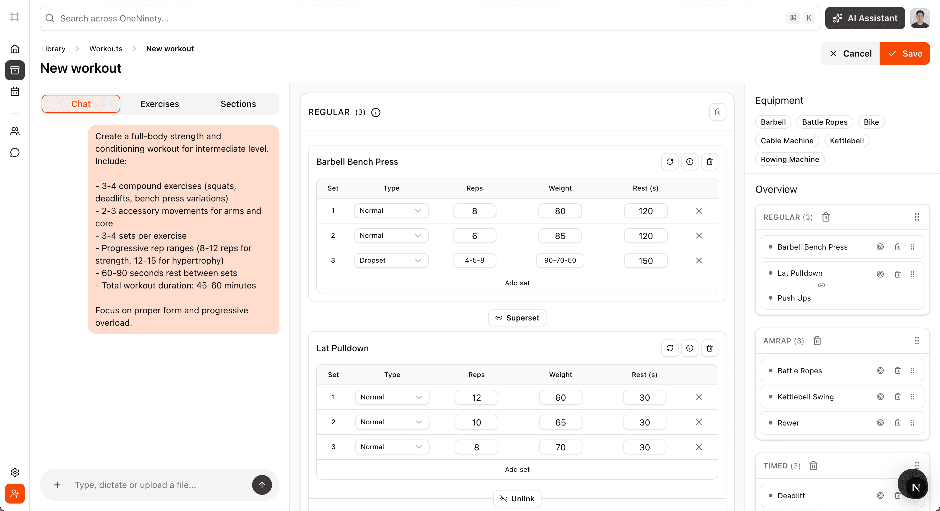 Exercise creation illustration light